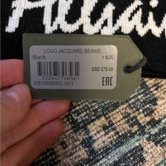 NEW All Saints | Logo Jacquard Unisex Beanie - Picture 2 of 4